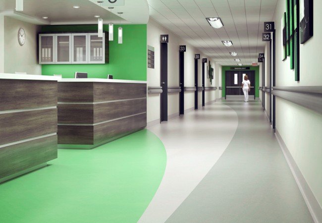 hospital homogeneous flooring