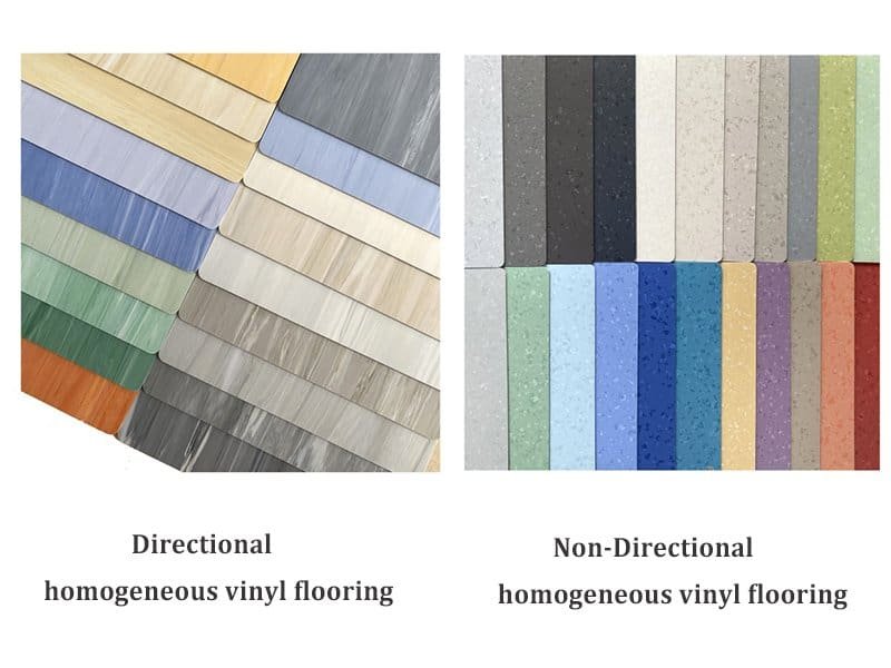 Directional and NON-Directional homogeneous vinyl flooring